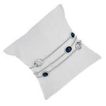 Load image into Gallery viewer, White Golden Bracelet set with Sapphires, Diamonds and Moissonites