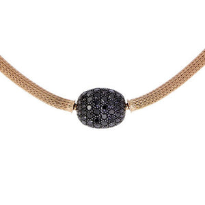 Pink Golden Knitted Mesh Necklace - Select your Favourite Clasp