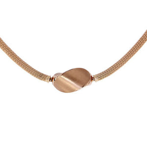 Pink Golden Knitted Mesh Necklace - Select your Favourite Clasp