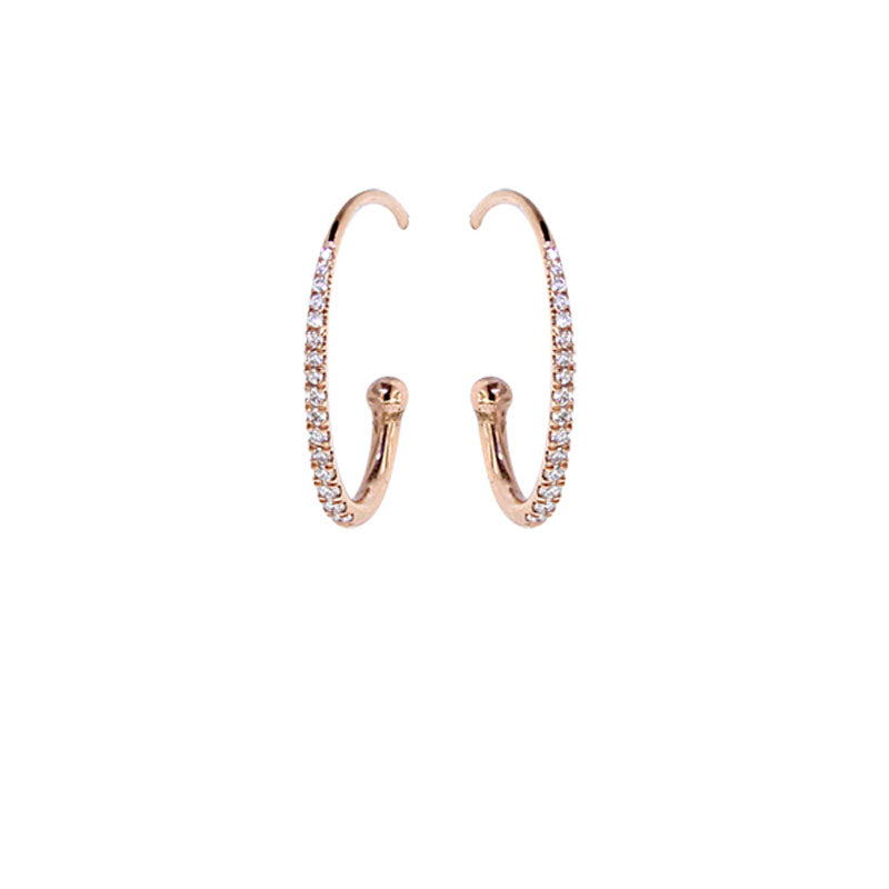 Pink Golden Diamond Earrings - Select your Favourite Pendants