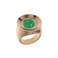 Load image into Gallery viewer, Pink Golden SUN RISE Ring set with Diamonds - Select your Favourite Gem