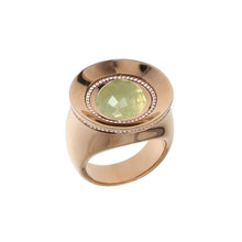 Load image into Gallery viewer, Pink Golden SUN RISE Ring set with Diamonds - Select your Favourite Gem
