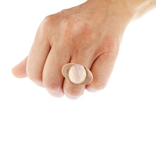 Load image into Gallery viewer, Pink Golden Ring set with Diamonds and Rose Quartz