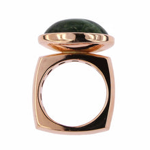 Load image into Gallery viewer, Pink Golden Ring set with a Green Opal