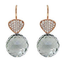 Load image into Gallery viewer, Pink Golden Diamond Earrings - Select your Favourite Pendants