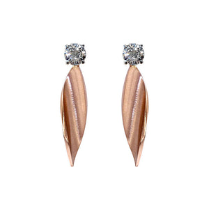 White Diamond Earrings Studs - Select your Favourite Pendants