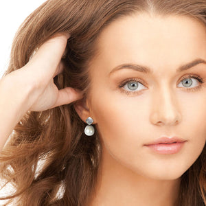 White Golden Earrings - Select your Favourite Pendants