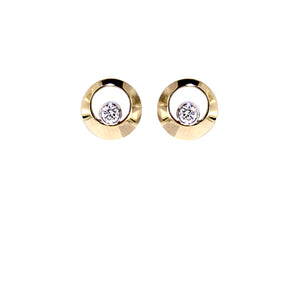 Yellow Golden Diamond Earrings - Select your Favourite Pendants