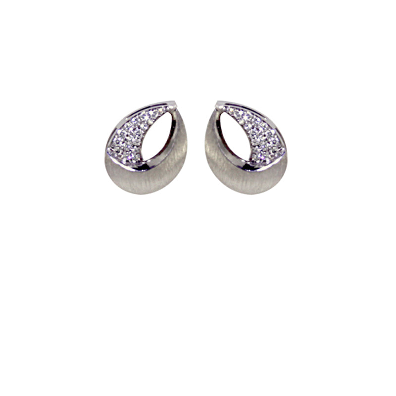 White Golden Diamond Earrings - Select your Favourite Pendants