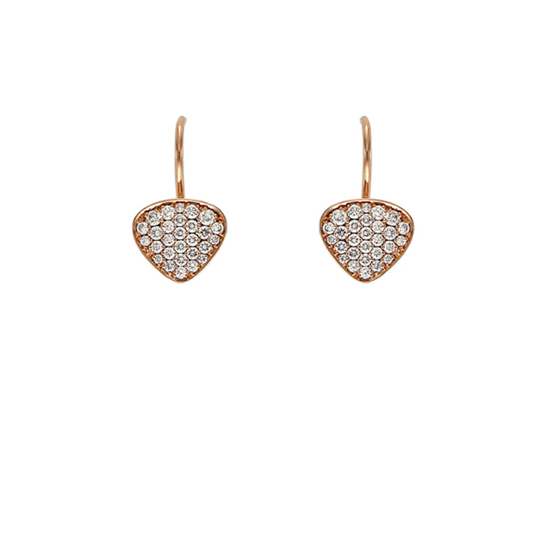 Pink Golden Diamond Earrings - Select your Favourite Pendants