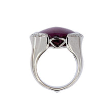Load image into Gallery viewer, White Golden ring set with 26,88 Carat Ruby and Diamonds