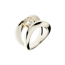 Load image into Gallery viewer, White and Yellow golden Solitaire Ring with 1.54 Carat Diamond - SOLD