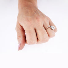 Load image into Gallery viewer, White Golden Solitaire Ring set with 0.68 Carat Pear Shaped Diamond