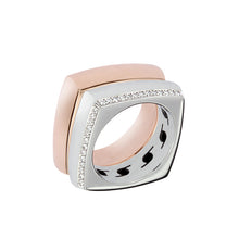 Load image into Gallery viewer, White &amp; Pink Golden Rings set with 0.35 Carats of Diamonds