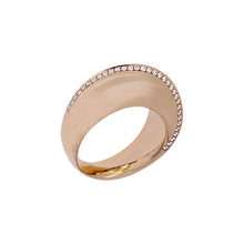 Load image into Gallery viewer, Pink Golden Ring set with 0.19 Carats of Diamonds