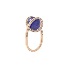 Load image into Gallery viewer, Pink Golden CURLY WURLY Ring - Select your Favourite Gem