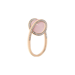 Pink Golden CURLY WURLY Ring - Select your Favourite Gem