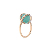 Load image into Gallery viewer, Pink Golden CURLY WURLY Ring - Select your Favourite Gem