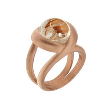 Load image into Gallery viewer, Pink Golden CALLA BLOSSOM Ring - Select your Favourite Gem