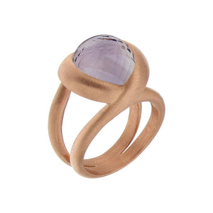 Pink Golden CALLA BLOSSOM Ring - Select your Favourite Gem