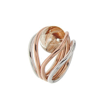 Load image into Gallery viewer, White and Pink Golden GRAND CASCADE Ring - Select your Favourite Gem