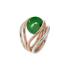 Load image into Gallery viewer, White and Pink Golden GRAND CASCADE Ring - Select your Favourite Gem