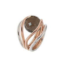 Load image into Gallery viewer, White and Pink Golden GRAND CASCADE Ring - Select your Favourite Gem