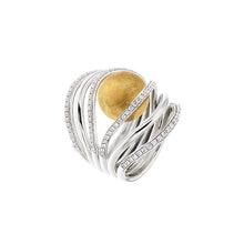 Load image into Gallery viewer, White Golden GRAND WATERFALL Ring - Select your Favourite Gem