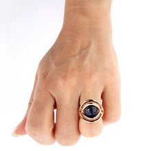 Load image into Gallery viewer, Pink Golden TWIN TWINE Ring - Select your Favourite Gem