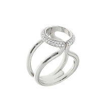 Load image into Gallery viewer, White Golden CHALICE VINE Ring set with Diamonds - Select your Favourite Gem