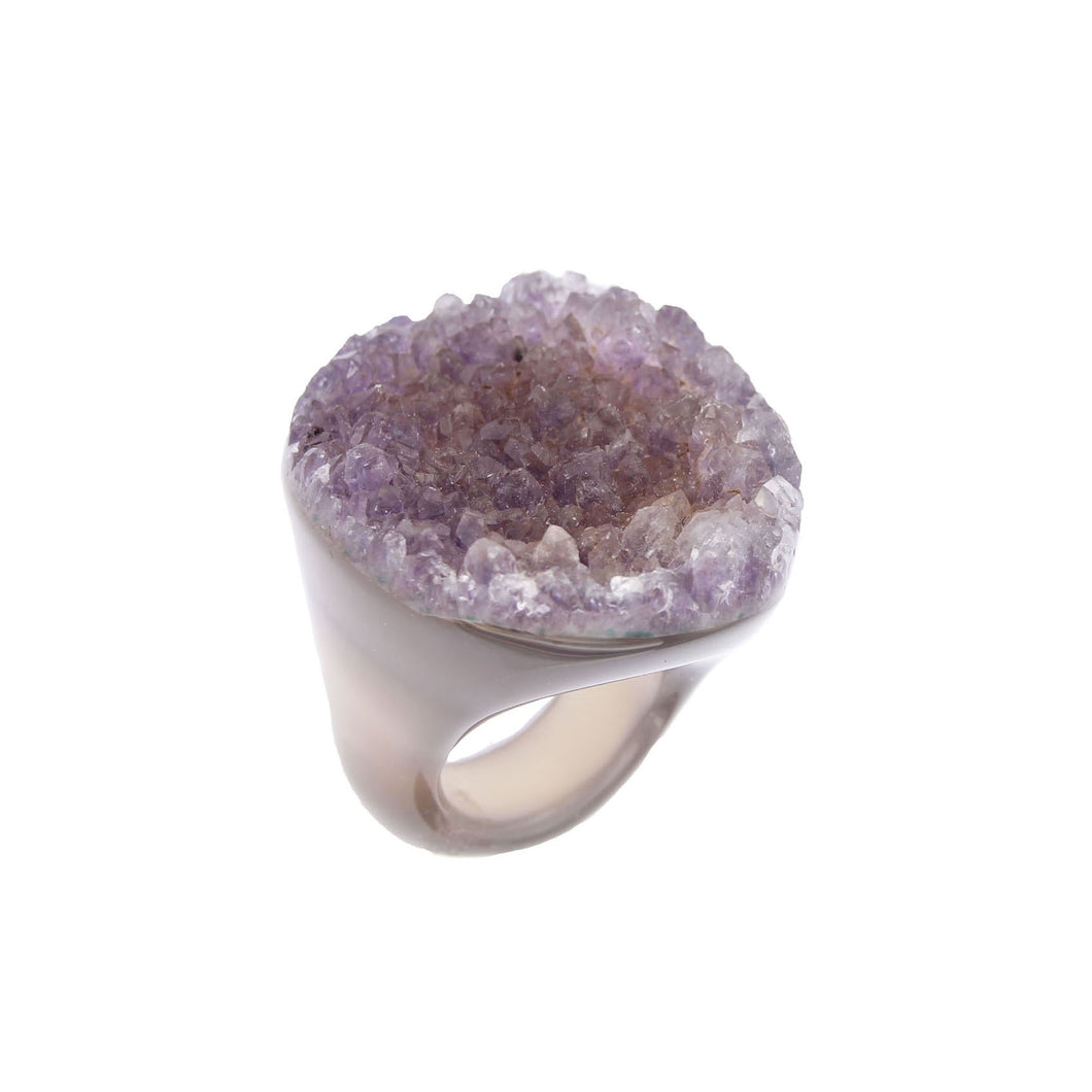 Completely Stone Amethyst Ring