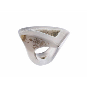 Completely Stone Dendritic Agate Ring