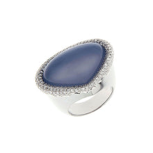 Load image into Gallery viewer, 18 Karat White Golden Ring 22.65 Carat Lavender Chalcedony and Diamonds