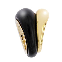Load image into Gallery viewer, Yellow Golden Black Jade Double Dome Ring